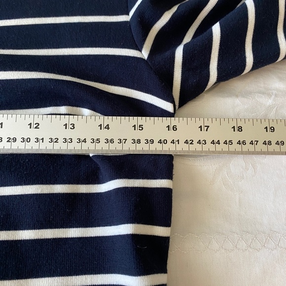 Banana Republic Women's 1/2 Zip 1/4 Sleeve Black & White T-Shirt Dress Size 6 - Picture 6 of 16